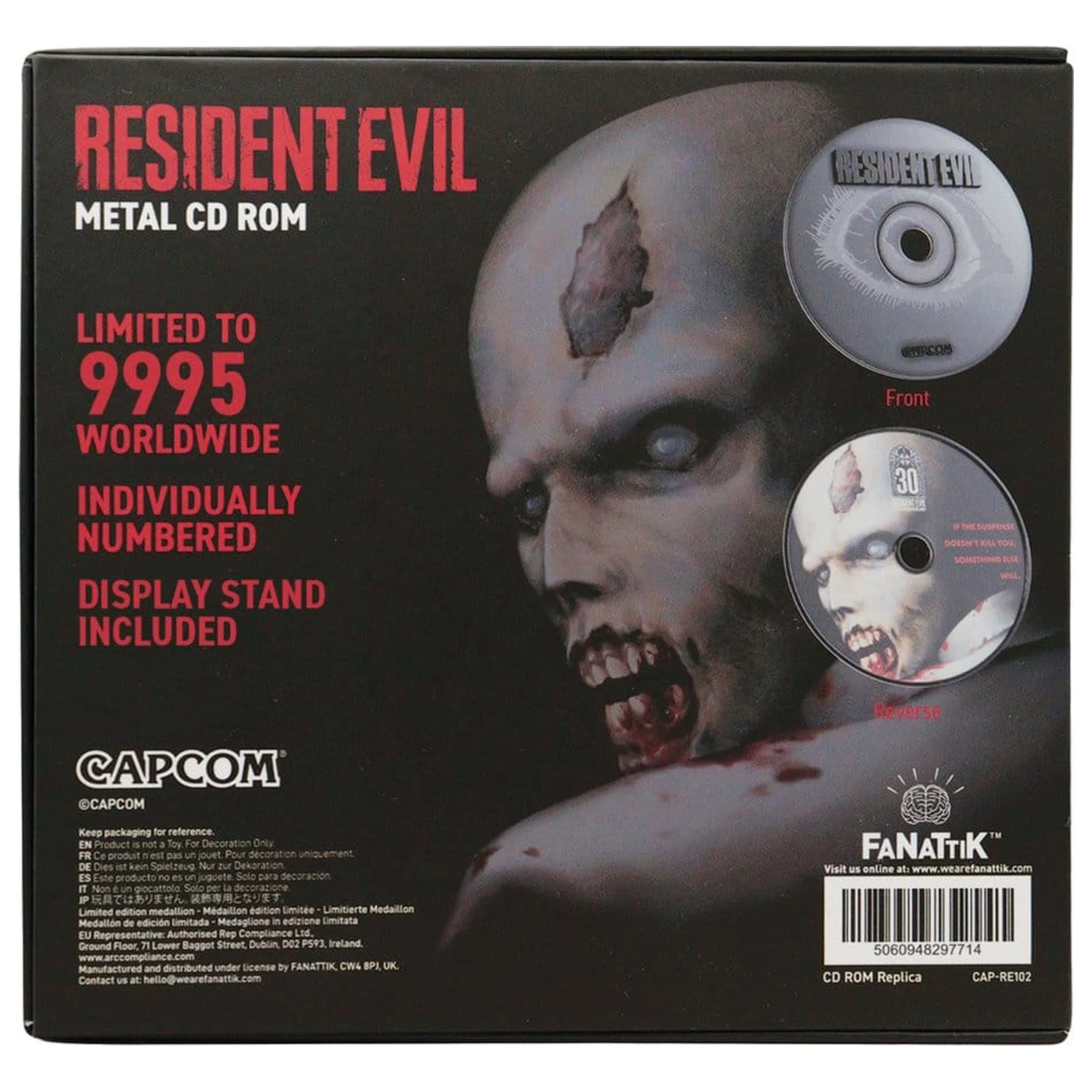 Resident Evil replika CD-ROM 30th Anniversary Limitált kiadás 11 cm termékfotó