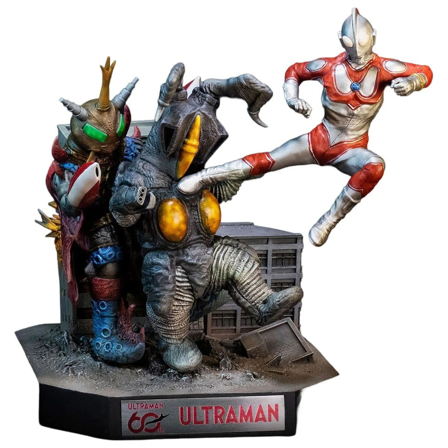 Return of Ultraman Diorama 1/8 Ultraman Jack vs Zetton II & Alien Bat Battle scene szobor figura 25 cm termékfotó