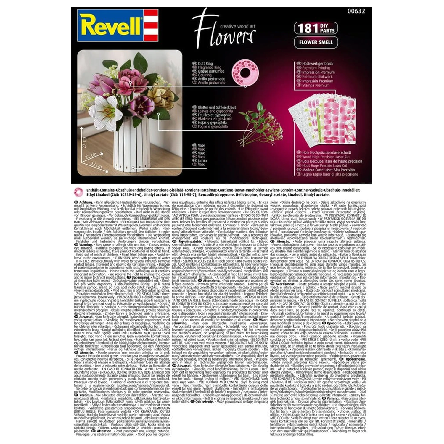Revell Flowers Wooden Flowers Flower Garden fa építőkészlet 22 cm termékfotó