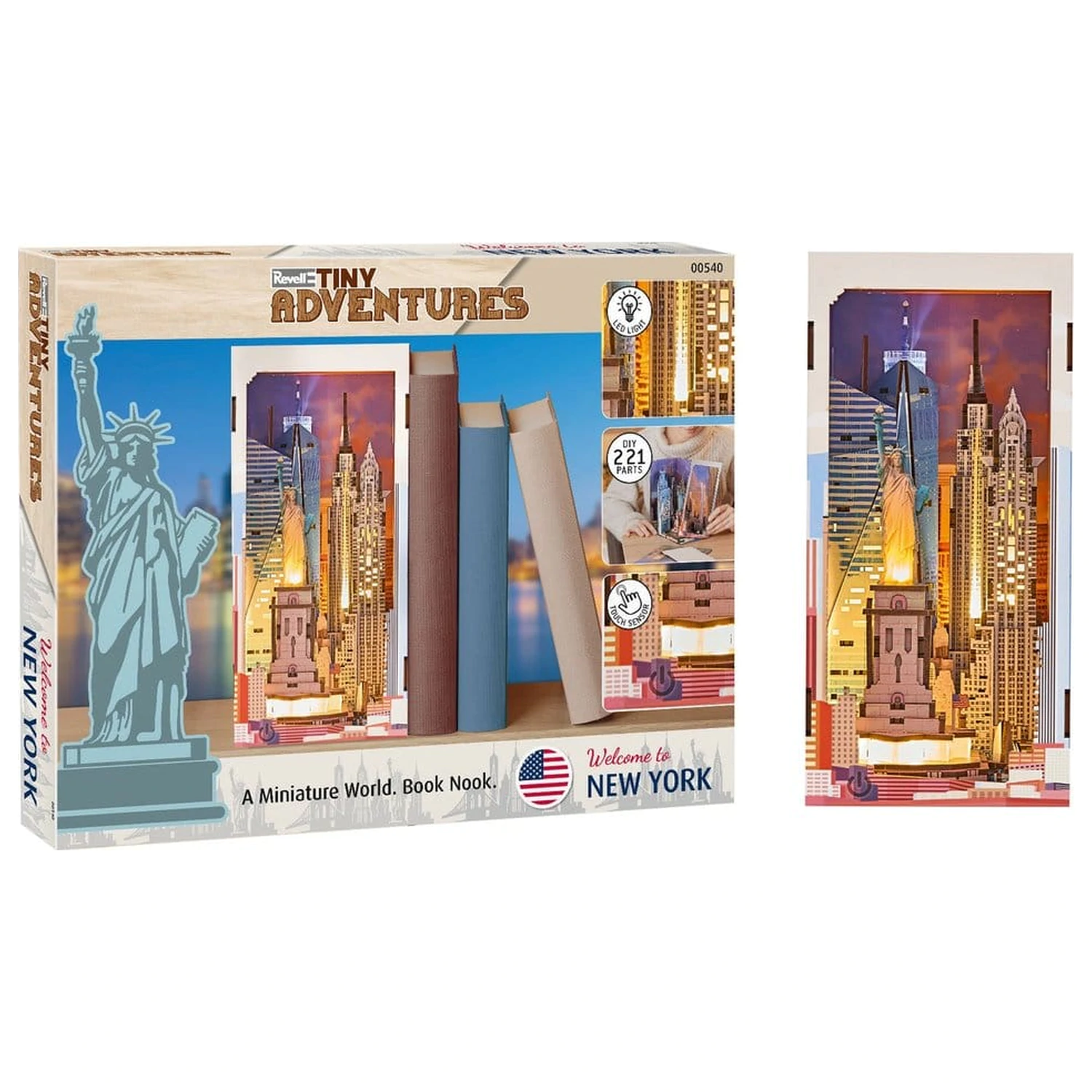 Revell Tiny Adventures Book Nook Mini Diorama New York 18 cm termékfotó