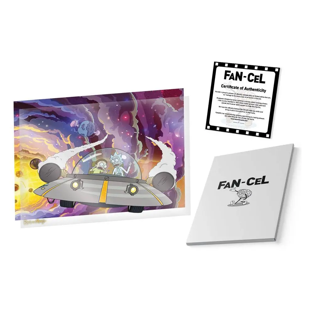 Rick &amp; Morty Art Print Misadventure in Space Limitált kiadás Fan-Cel 36 x 28 cm termékfotó