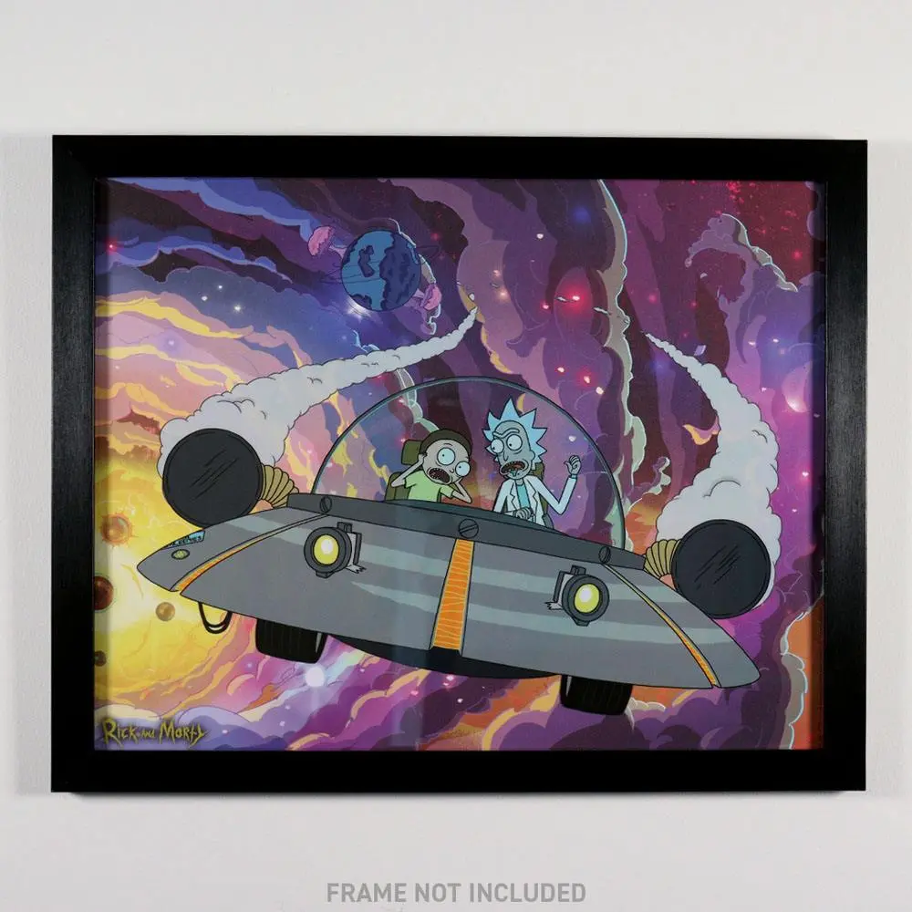 Rick &amp; Morty Art Print Misadventure in Space Limitált kiadás Fan-Cel 36 x 28 cm termékfotó