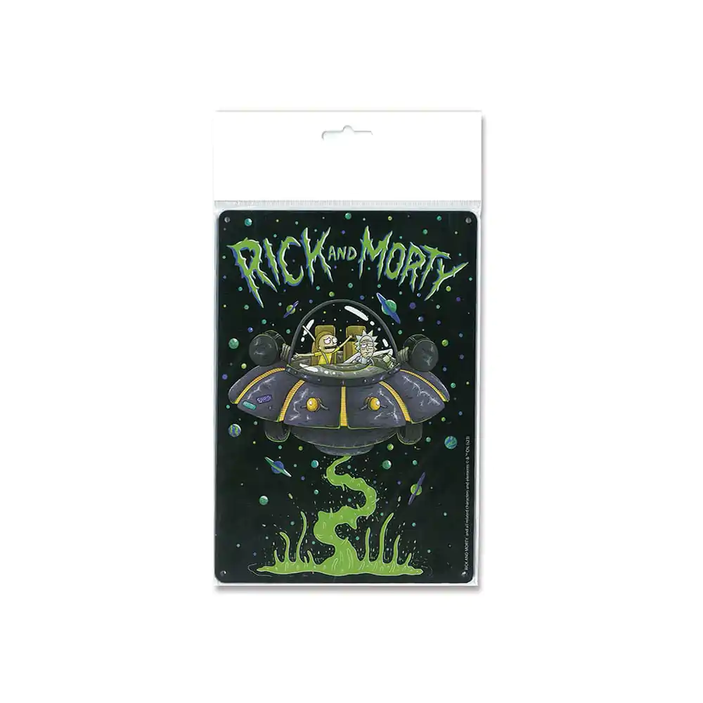 Rick & Morty Tin Sign Spaceship 15 x 21 cm termékfotó