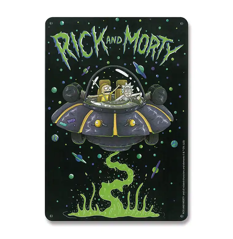 Rick & Morty Tin Sign Spaceship 15 x 21 cm termékfotó