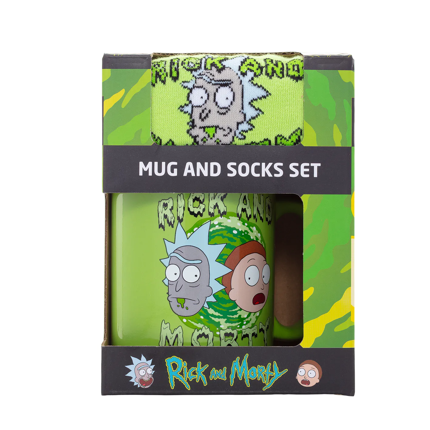 Rick and Morty bögre és zokni csomag termékfotó