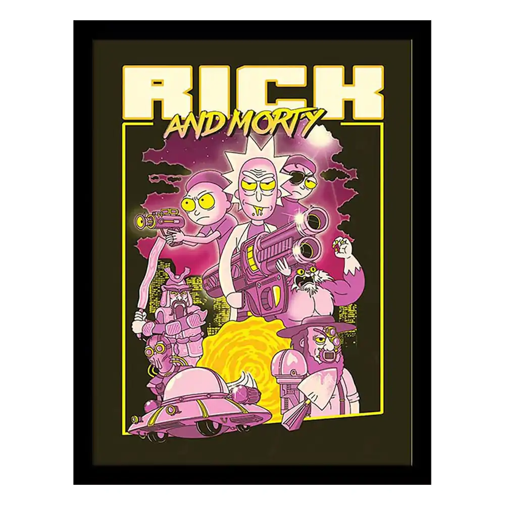 Rick and Morty Collector Print 80s Action Movie keretezett poszter termékfotó