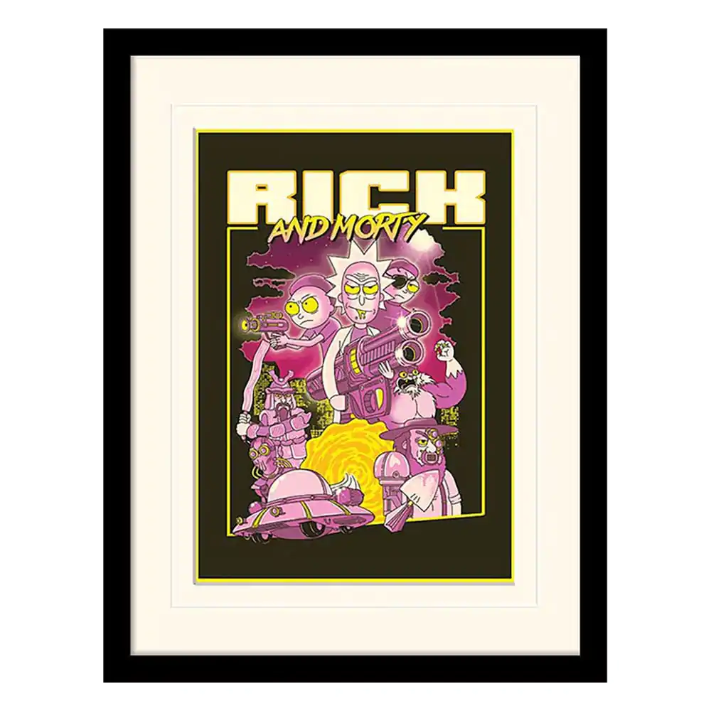 Rick and Morty Collector Print 80s Action Movie (white background) keretezett poszter termékfotó