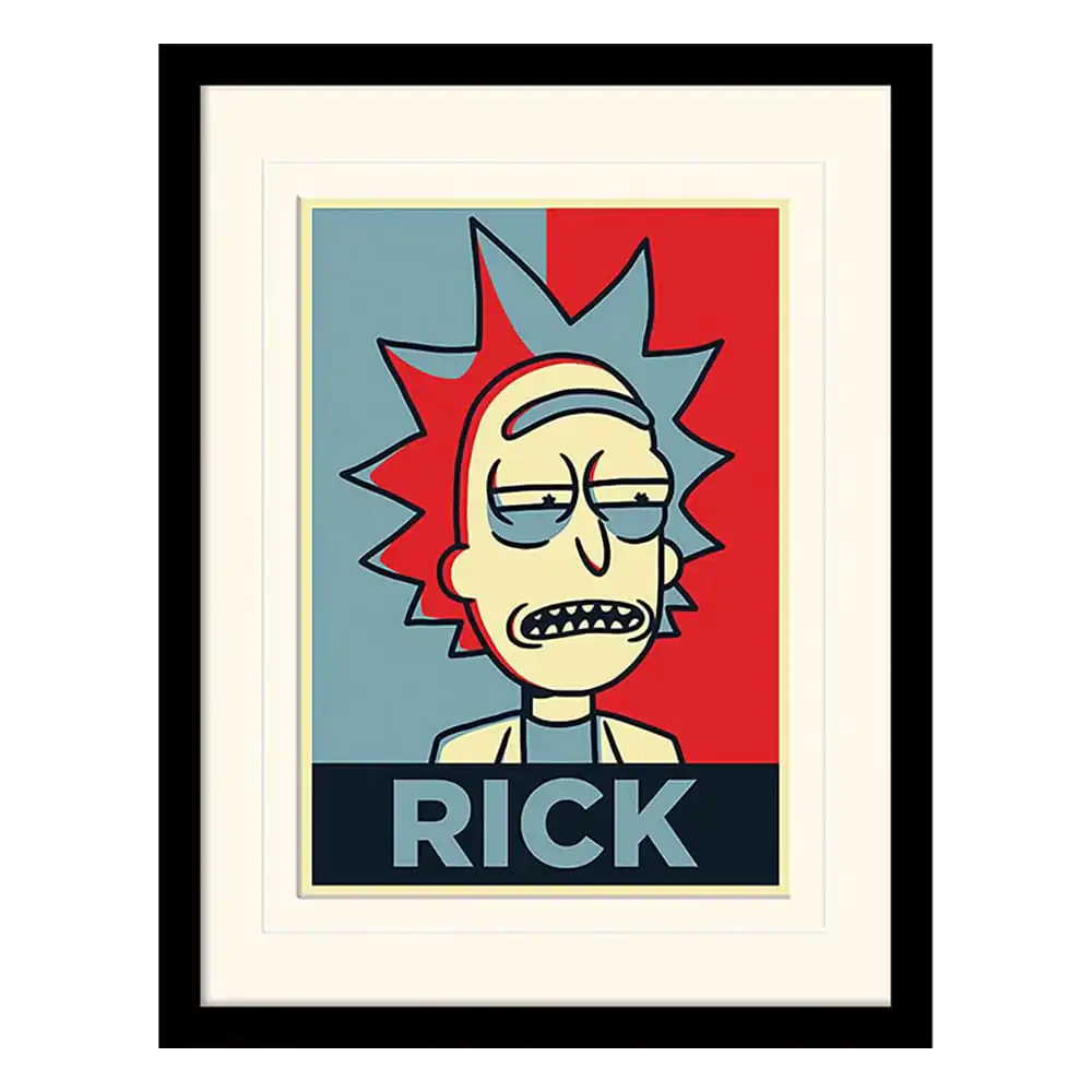 Rick and Morty Collector Print Rick Campaign (white background) keretezett poszter termékfotó