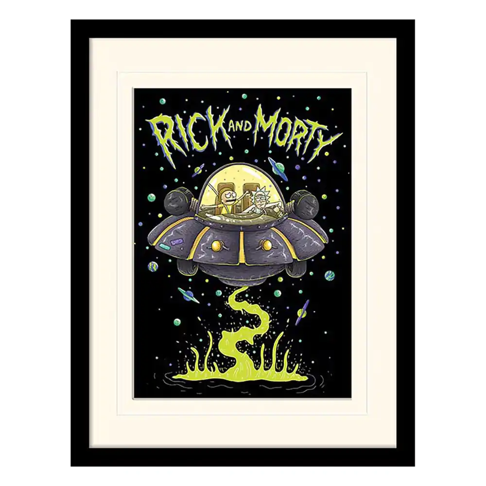 Rick and Morty Collector Print Ufo (white background) keretezett poszter termékfotó