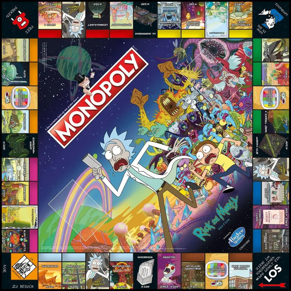 Rick and Morty Monopoly Német nyelvű társasjáték termékfotó