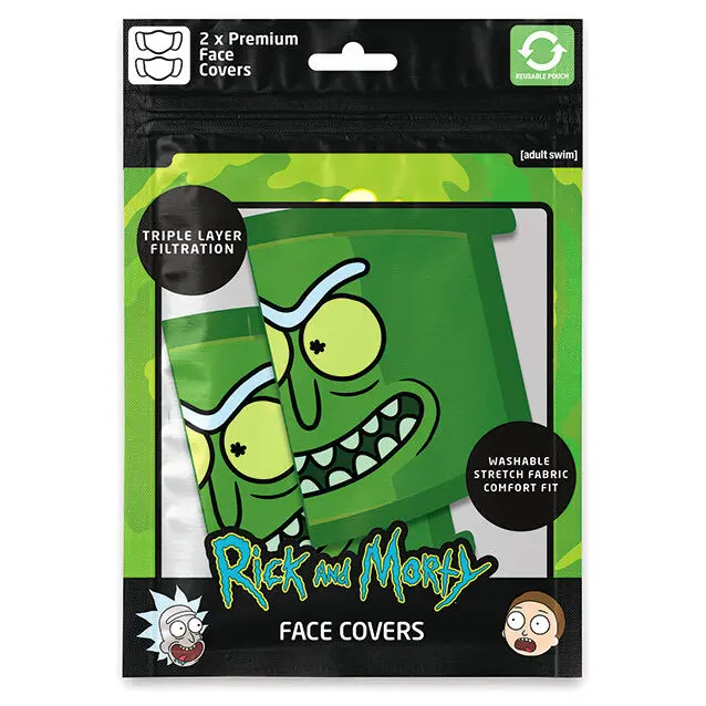 Rick and Morty Pickle Rick 2 db-os prémium többször használható maszk termékfotó