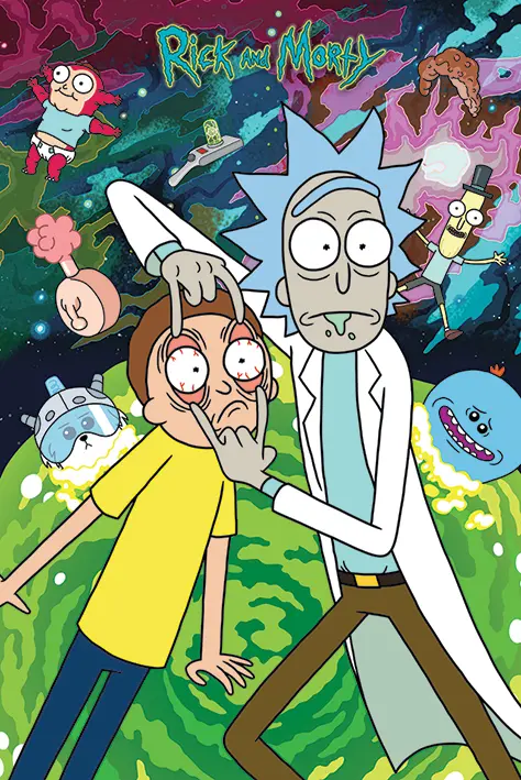 Rick és Morty logós poszter termékfotó