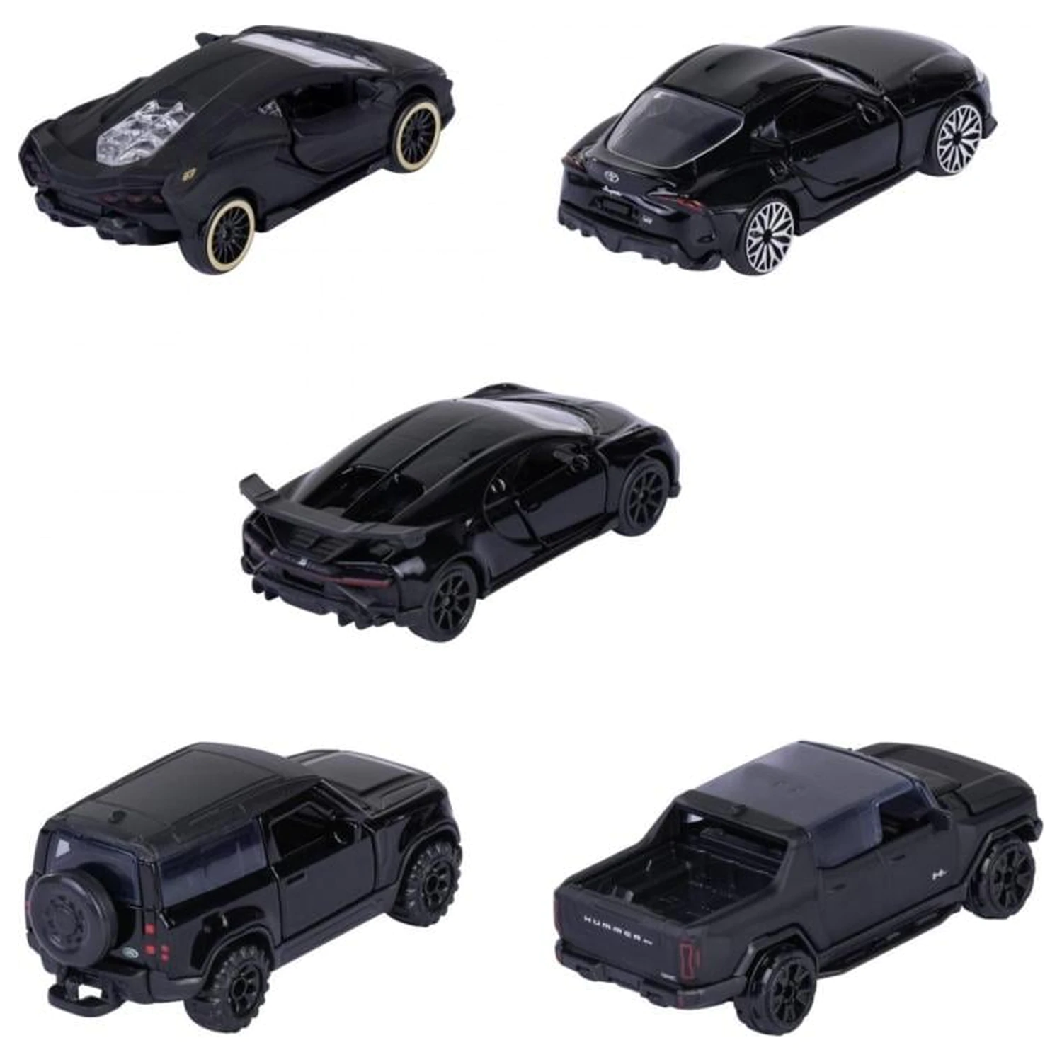 RIDE COOL Black Edition Pack of 5 Miniature Cars autó csomag 1:64 termékfotó