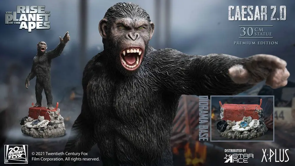 Rise of the Planet of the Apes Caesar 2.0 Deluxe Version szobor figura 30 cm termékfotó