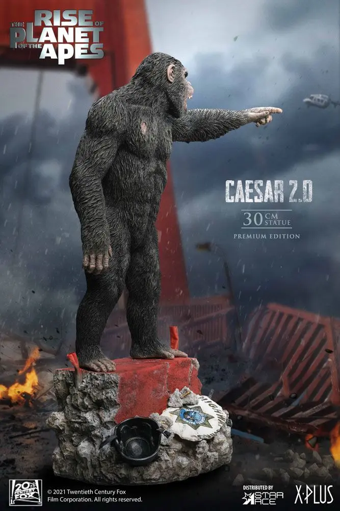 Rise of the Planet of the Apes Caesar 2.0 Deluxe Version szobor figura 30 cm termékfotó