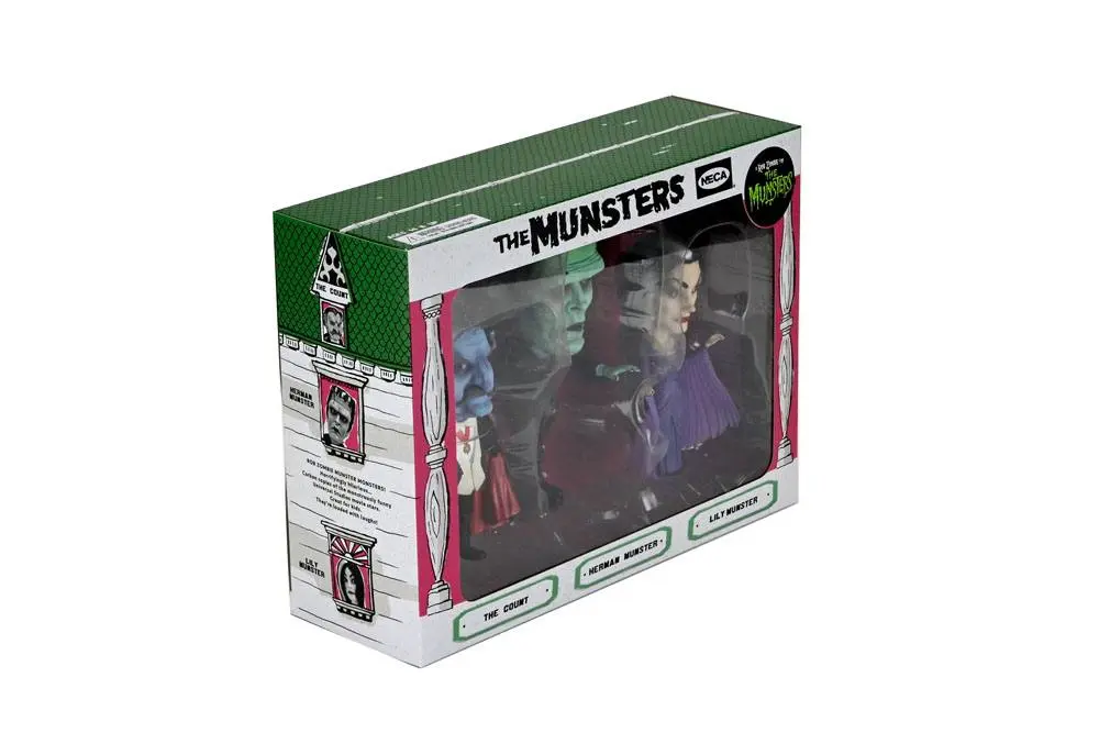Rob Zombie's Munsters 12 cm Retro Big Head 3 db-os akciófigura csomag termékfotó