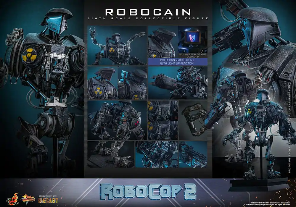 RoboCop 2 Movie Masterpiece Diecast 1/6 RoboCain akciófigura 40 cm termékfotó