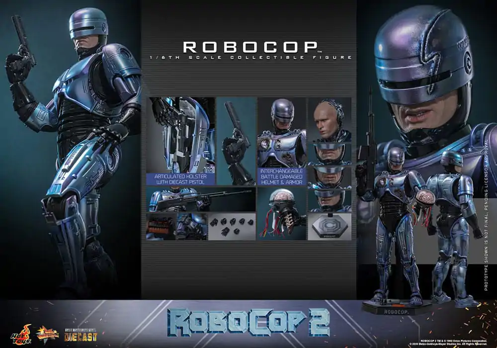 RoboCop 2 Movie Masterpiece Diecast 1/6 RoboCop akciófigura 30 cm termékfotó