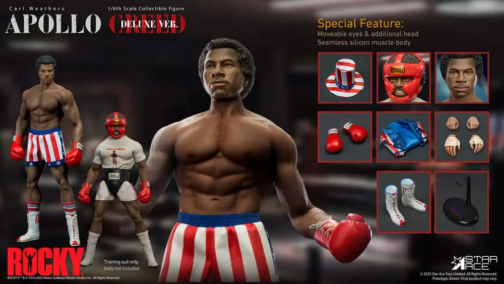 Rocky 1/6 Apollo Creed Deluxe Version szobor figura 36 cm termékfotó