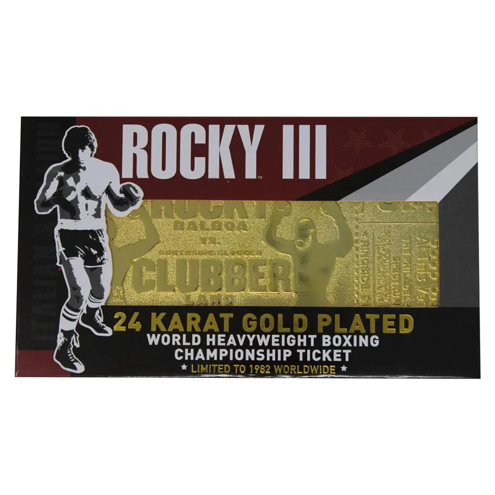 Rocky III World Heavyweight Boxing Championship Ticket replika (gold tányérd) termékfotó