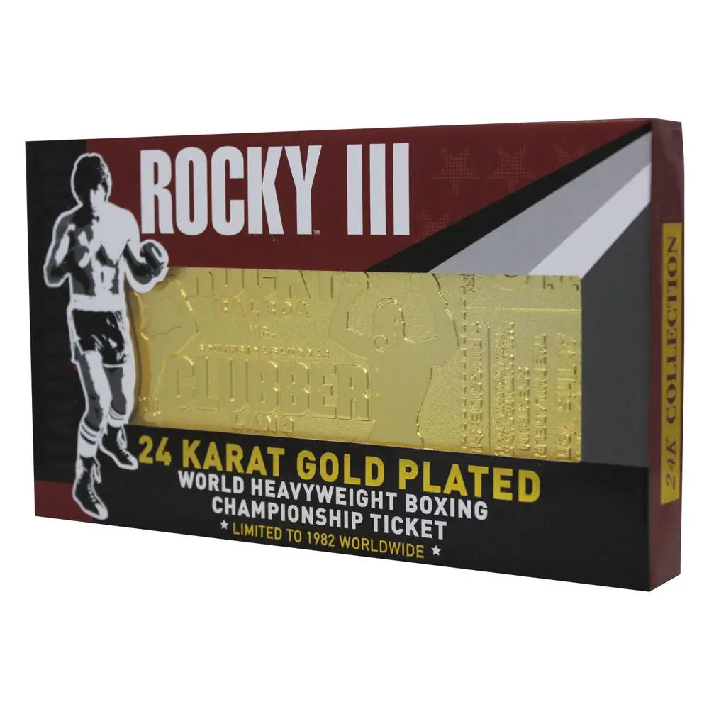 Rocky III World Heavyweight Boxing Championship Ticket replika (gold tányérd) termékfotó