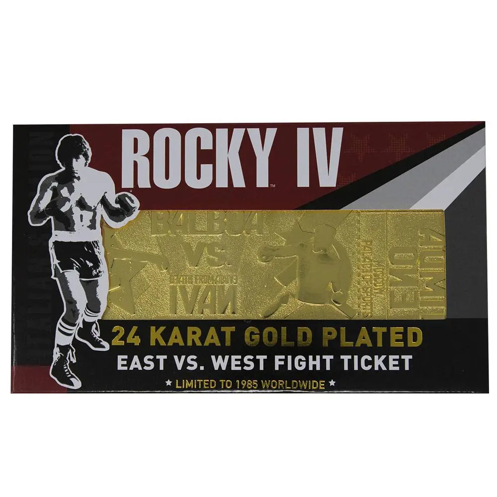 Rocky IV East vs. West Fight Ticket replika (aranyozott) termékfotó