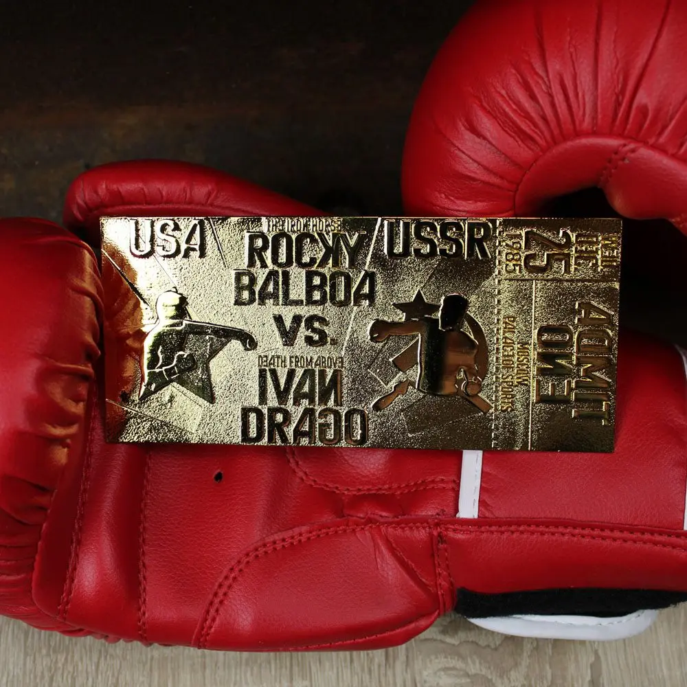 Rocky IV East vs. West Fight Ticket replika (aranyozott) termékfotó