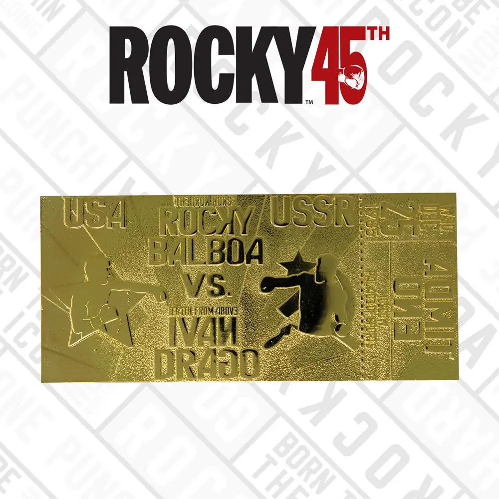 Rocky IV East vs. West Fight Ticket replika (aranyozott) termékfotó