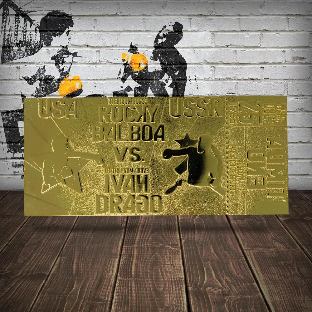 Rocky IV East vs. West Fight Ticket replika (aranyozott) termékfotó