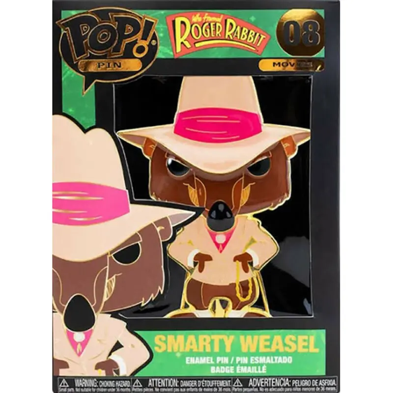 Roger Rabbit Smarty Weasel Big Enamel POP kitűző10cm termékfotó