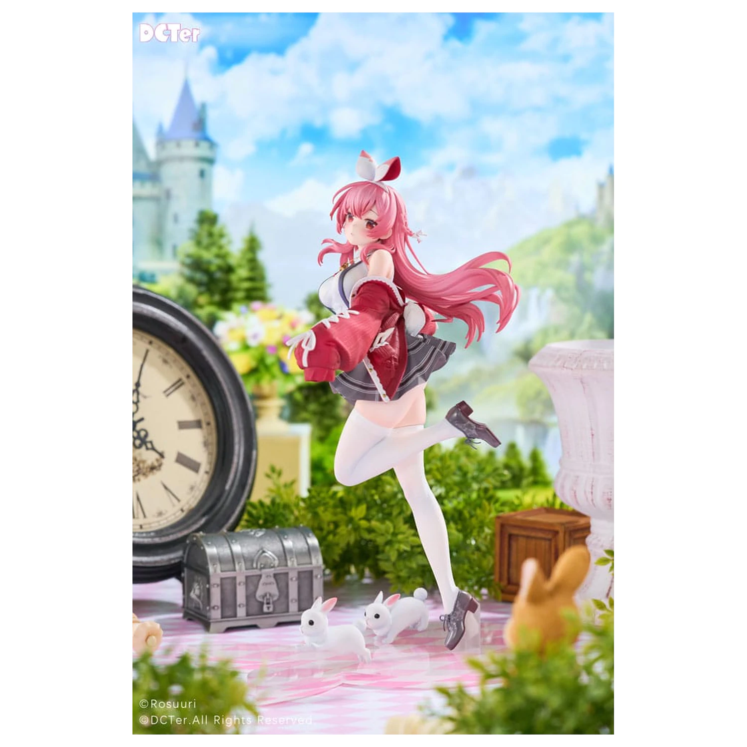 Rosuuri Original Character 1/7 White Rabbit Rosu Casual Clothes Ver. PVC szobor figura 25 cm termékfotó
