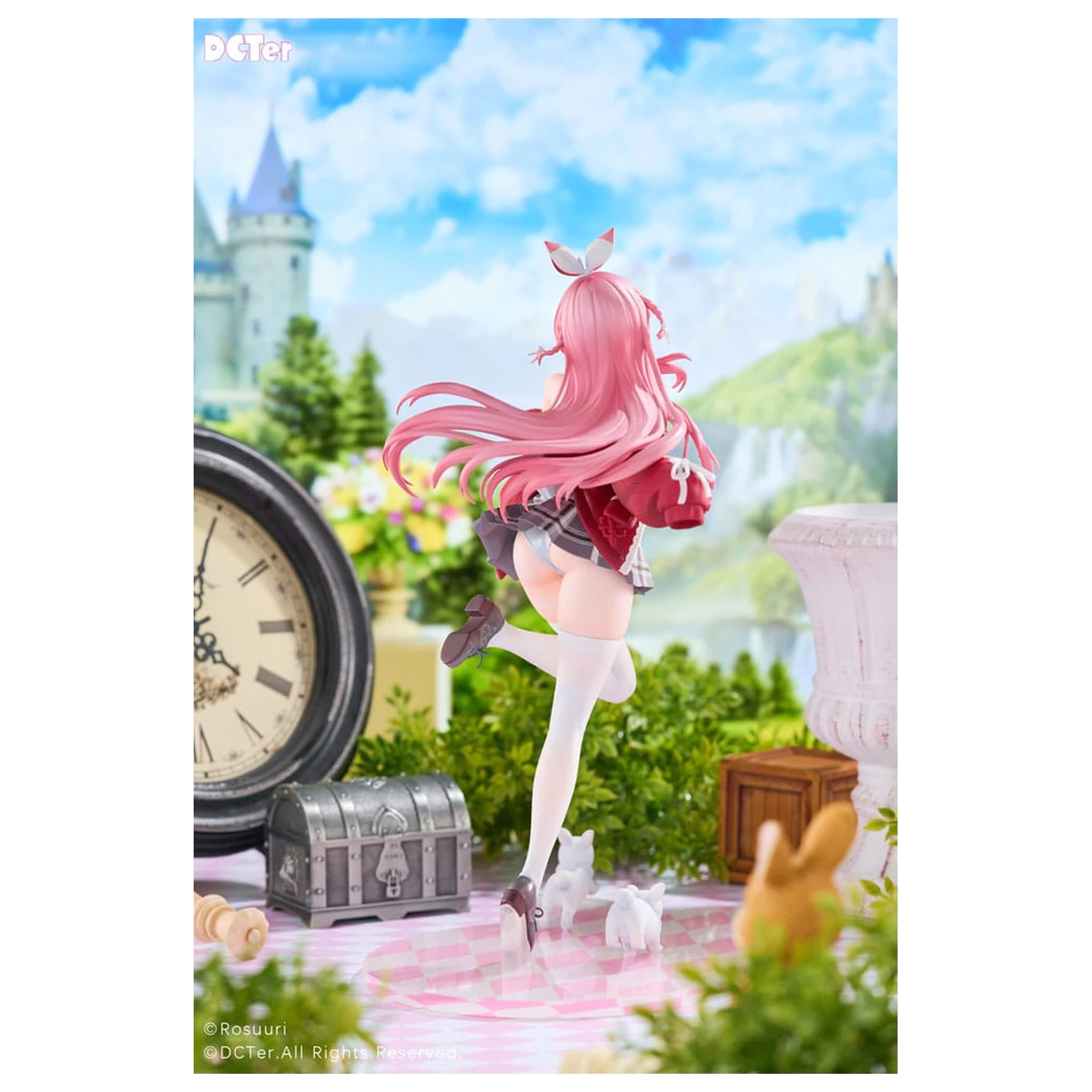 Rosuuri Original Character 1/7 White Rabbit Rosu Casual Clothes Ver. PVC szobor figura 25 cm termékfotó