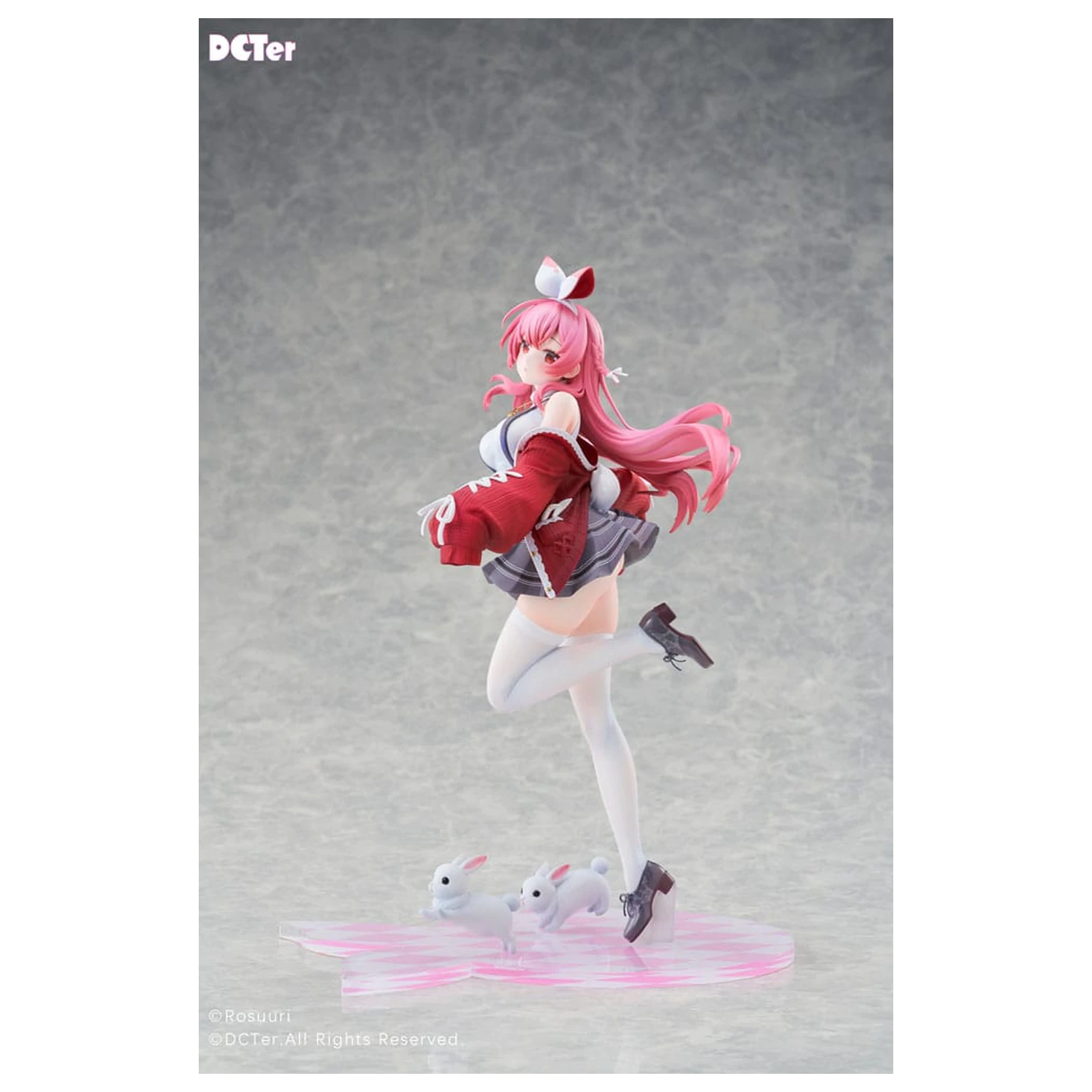 Rosuuri Original Character 1/7 White Rabbit Rosu Casual Clothes Ver. PVC szobor figura 25 cm termékfotó