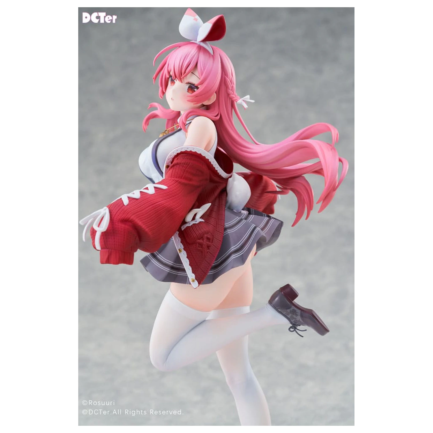 Rosuuri Original Character 1/7 White Rabbit Rosu Casual Clothes Ver. PVC szobor figura 25 cm termékfotó