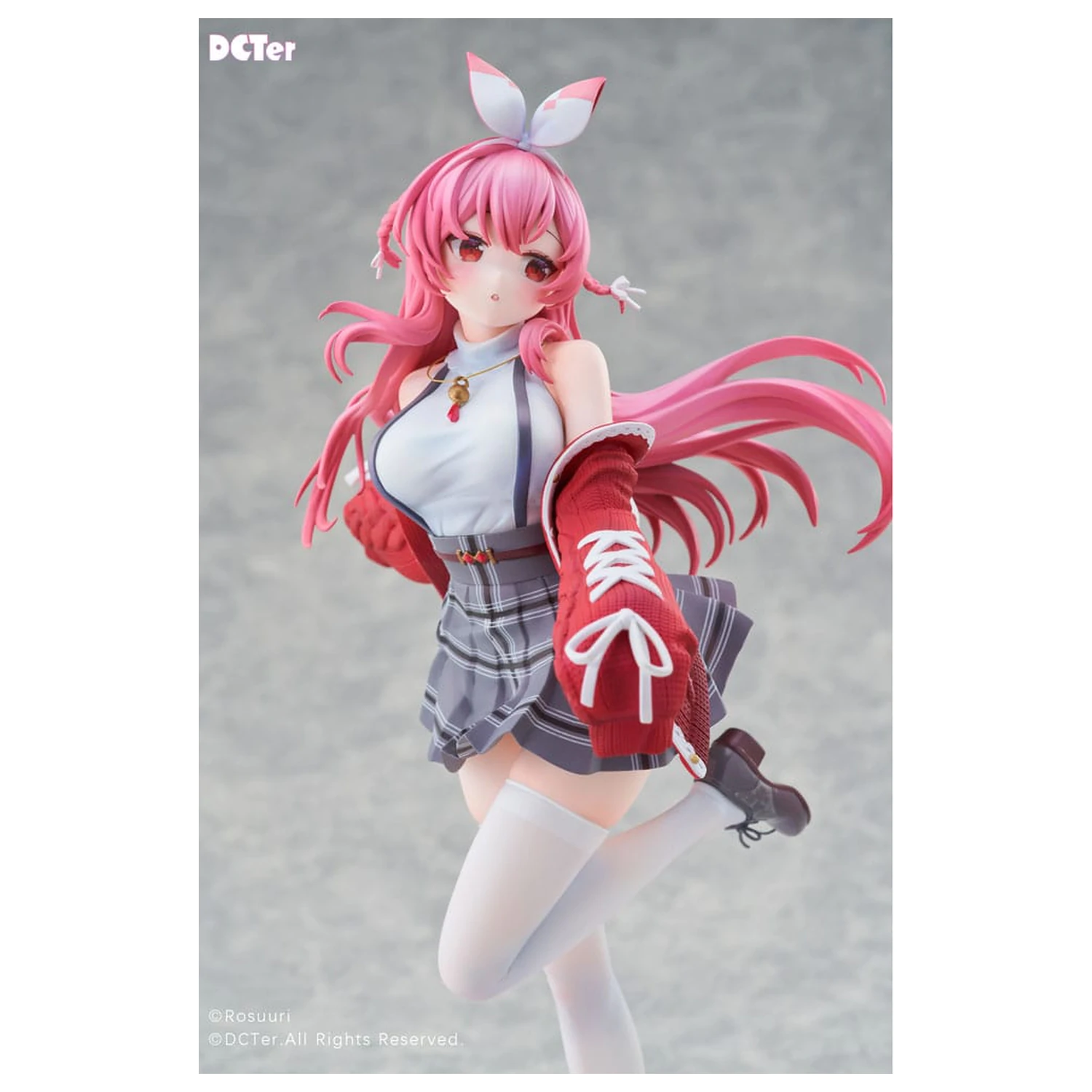 Rosuuri Original Character 1/7 White Rabbit Rosu Casual Clothes Ver. PVC szobor figura 25 cm termékfotó