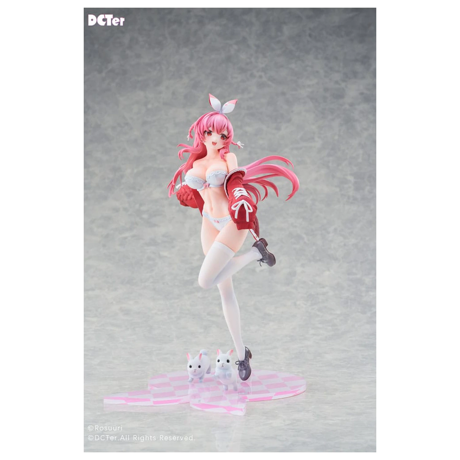 Rosuuri Original Character 1/7 White Rabbit Rosu Swimsuit Ver. PVC szobor figura 25 cm termékfotó