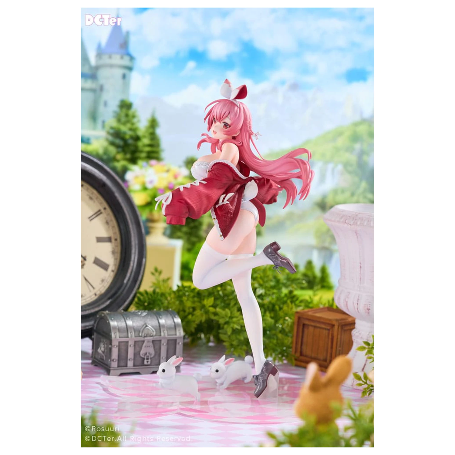 Rosuuri Original Character 1/7 White Rabbit Rosu Swimsuit Ver. PVC szobor figura 25 cm termékfotó
