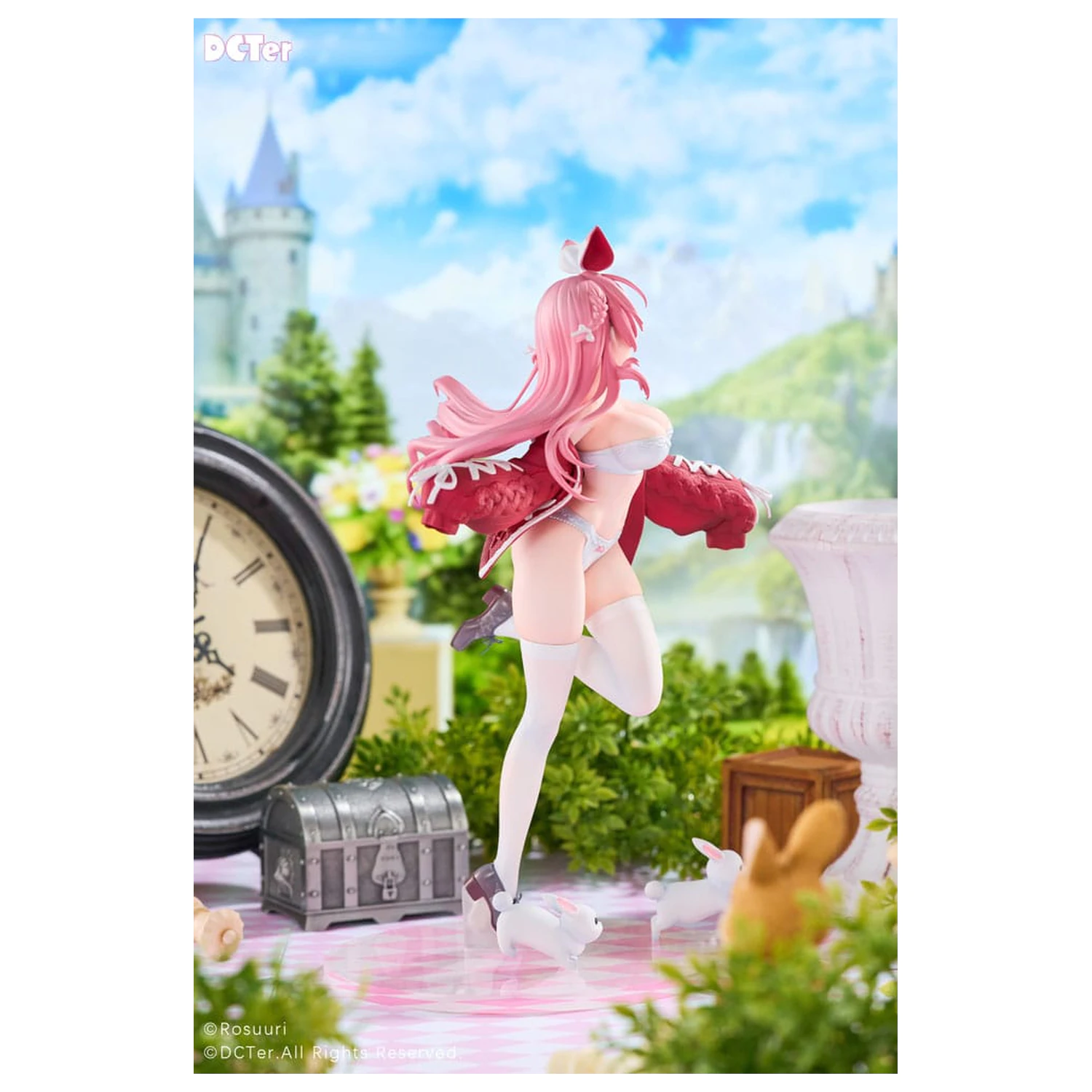 Rosuuri Original Character 1/7 White Rabbit Rosu Swimsuit Ver. PVC szobor figura 25 cm termékfotó