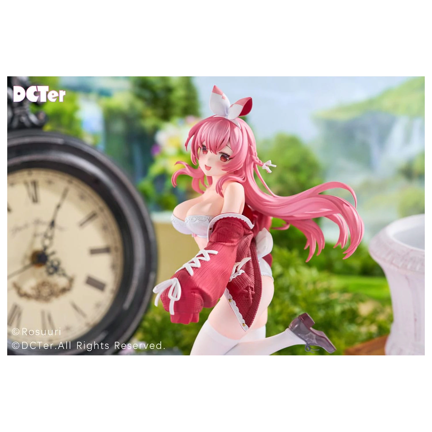 Rosuuri Original Character 1/7 White Rabbit Rosu Swimsuit Ver. PVC szobor figura 25 cm termékfotó