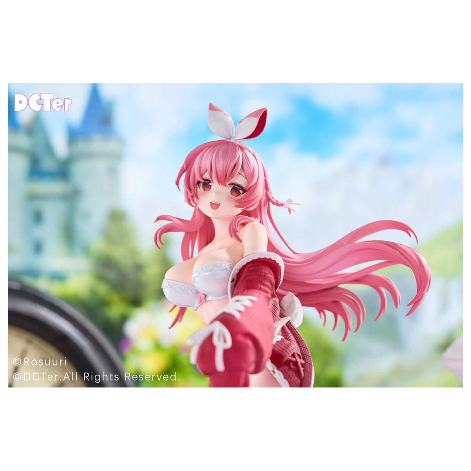 Rosuuri Original Character 1/7 White Rabbit Rosu Swimsuit Ver. PVC szobor figura 25 cm termékfotó