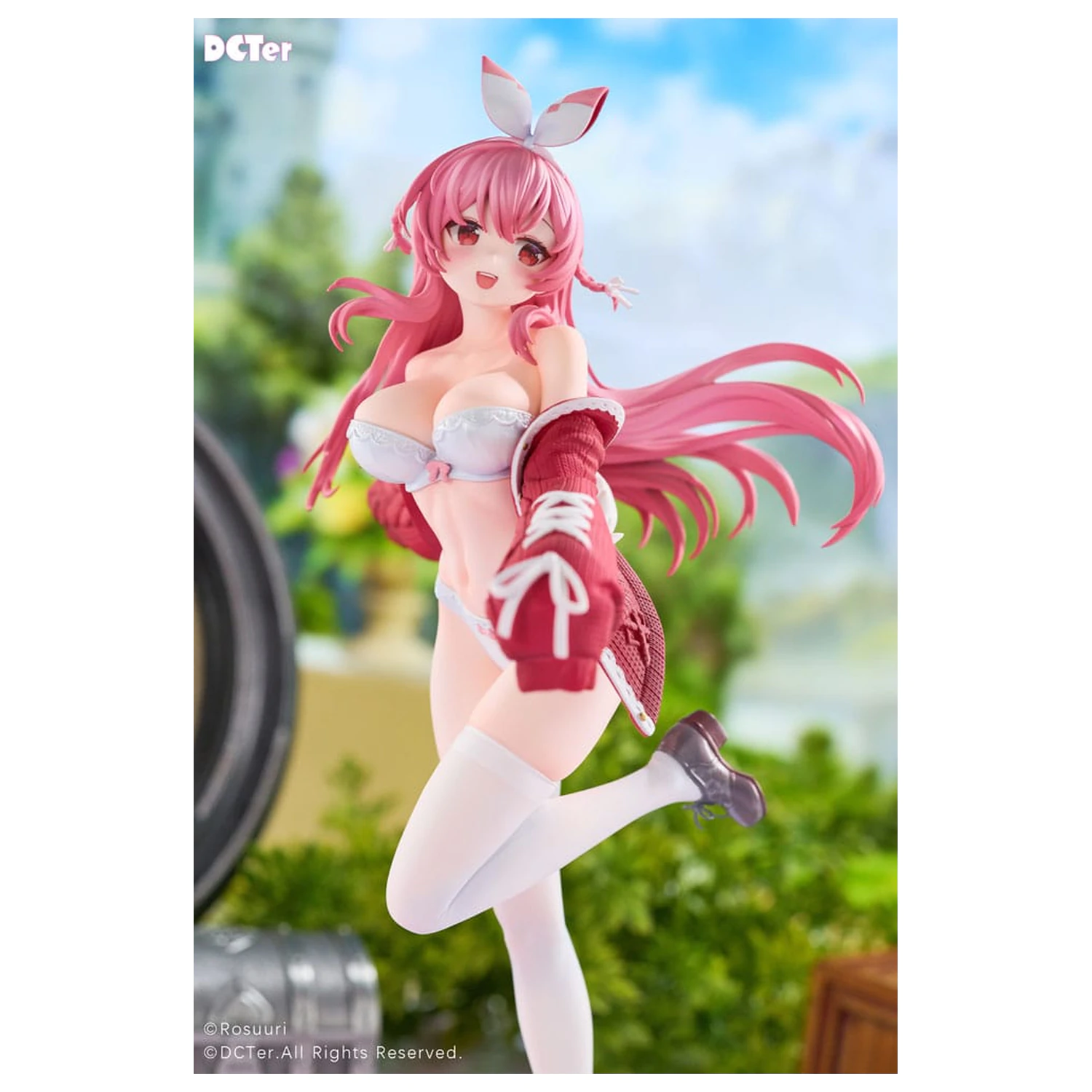 Rosuuri Original Character 1/7 White Rabbit Rosu Swimsuit Ver. PVC szobor figura 25 cm termékfotó