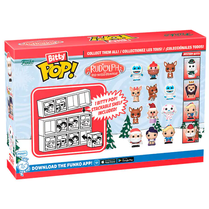 Rudolph Red Nosed Reindeer Funko Bitty POP 4 db-os figura csomag Bumble termékfotó