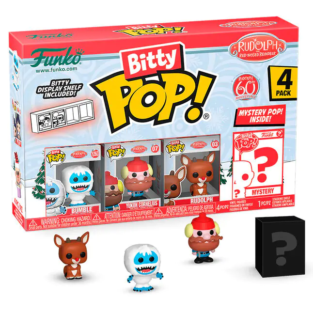 Rudolph Red Nosed Reindeer Funko Bitty POP 4 db-os figura csomag Bumble termékfotó