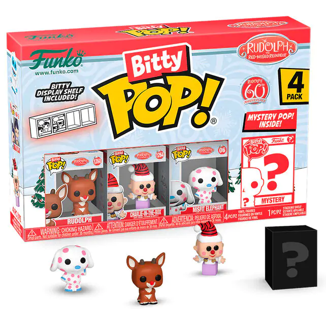 Rudolph Red Nosed Reindeer Funko Bitty POP 4 db-os figura csomag Rudolph termékfotó