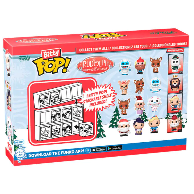 Rudolph Red Nosed Reindeer Funko Bitty POP 4 db-os figura csomag Santa termékfotó