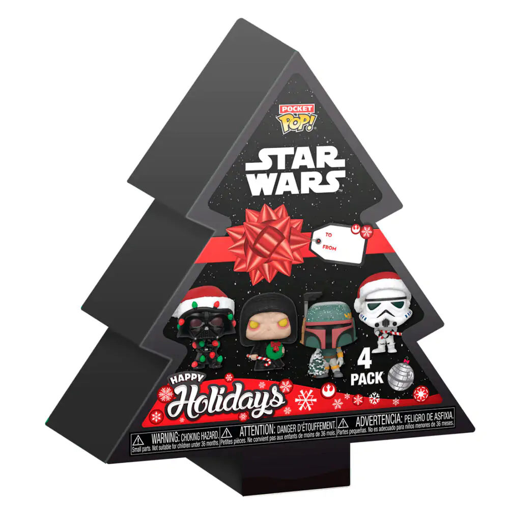 Star Wars Holiday 2024 Pocket POP! Vinyl Schlüsselanhänger 4er-Pack Tree Holiday Box 4 cm termékfotó