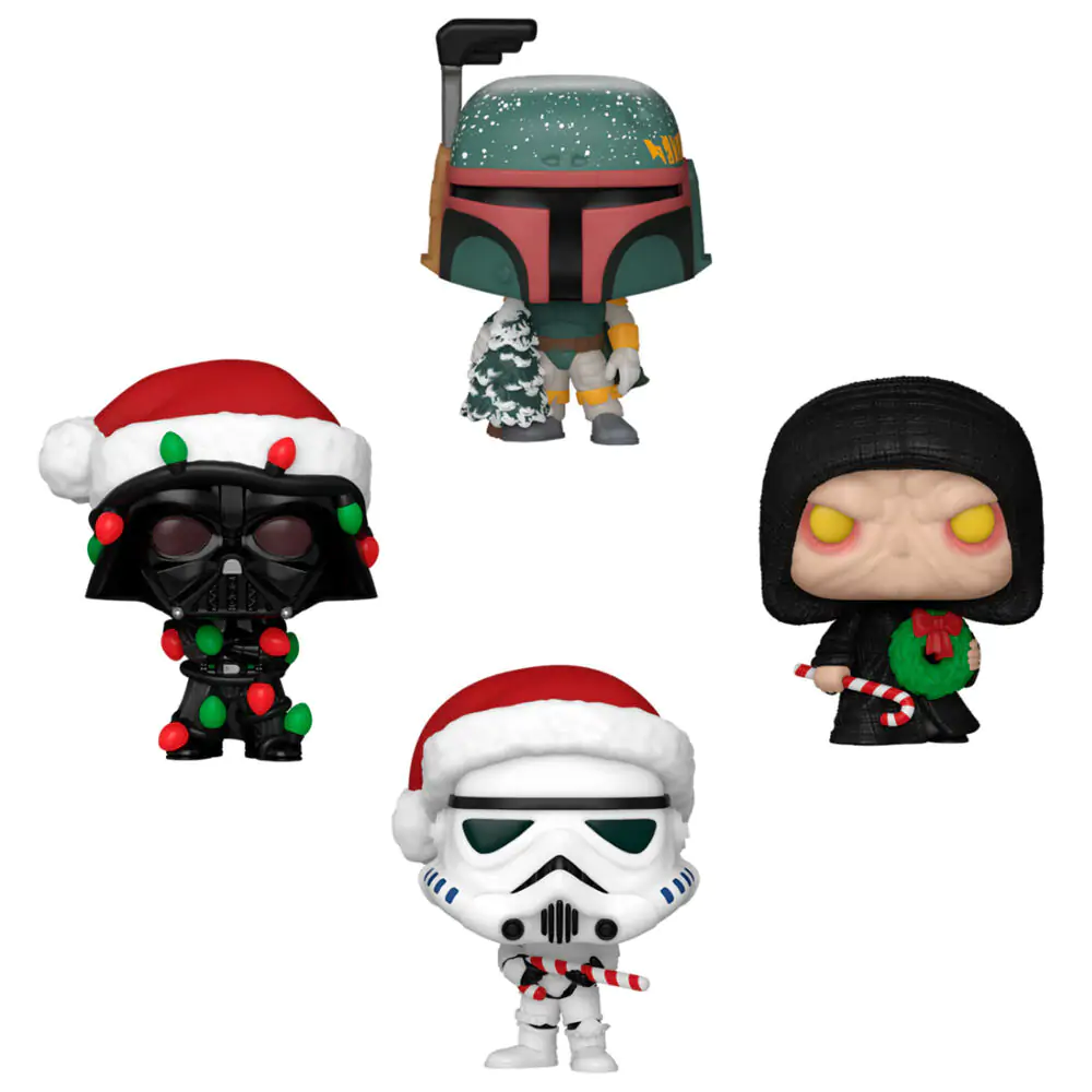 Star Wars Holiday 2024 Pocket POP! Vinyl Schlüsselanhänger 4er-Pack Tree Holiday Box 4 cm termékfotó