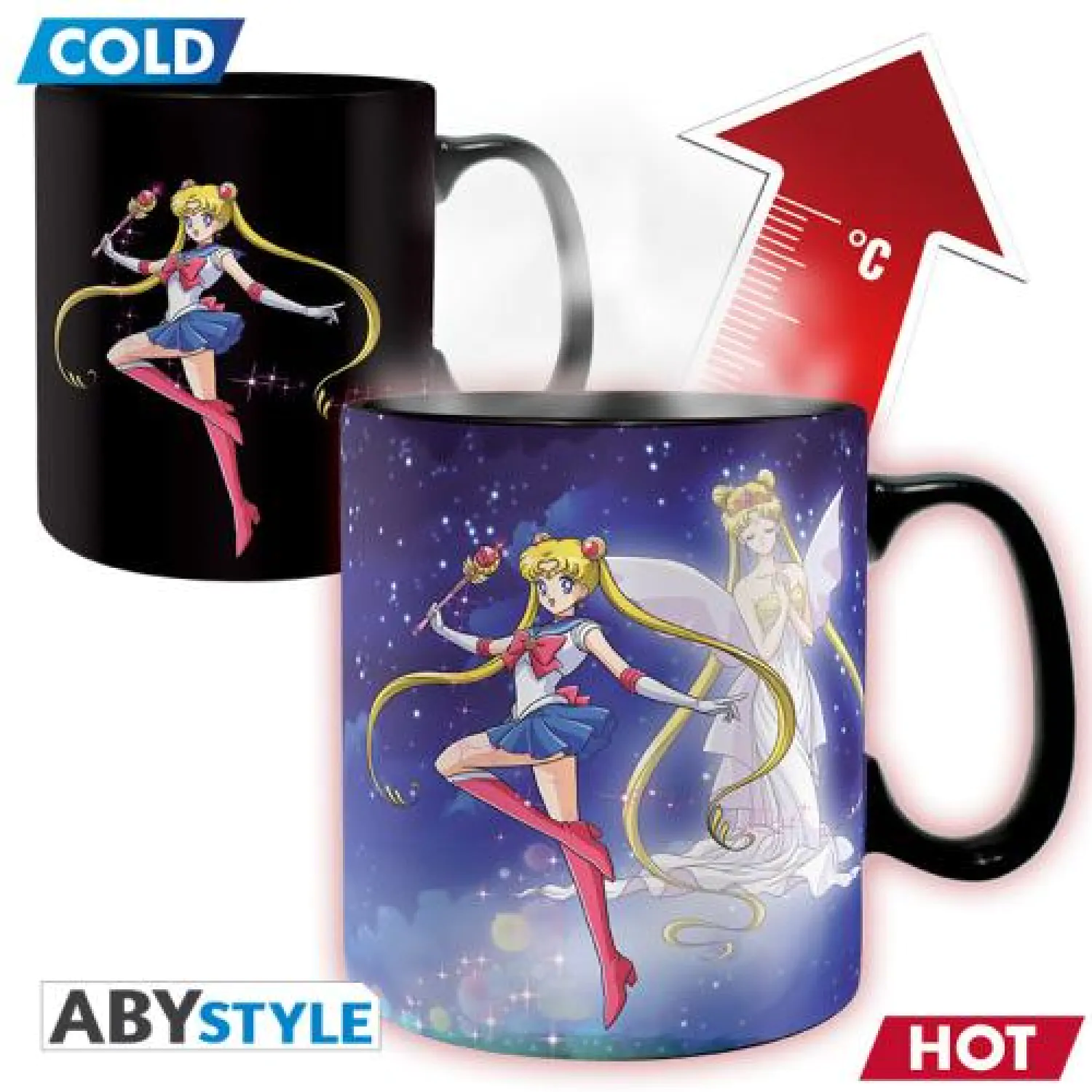 SAILOR MOON - Sailor & Chibi - hőre változó bögre 460ml termékfotó