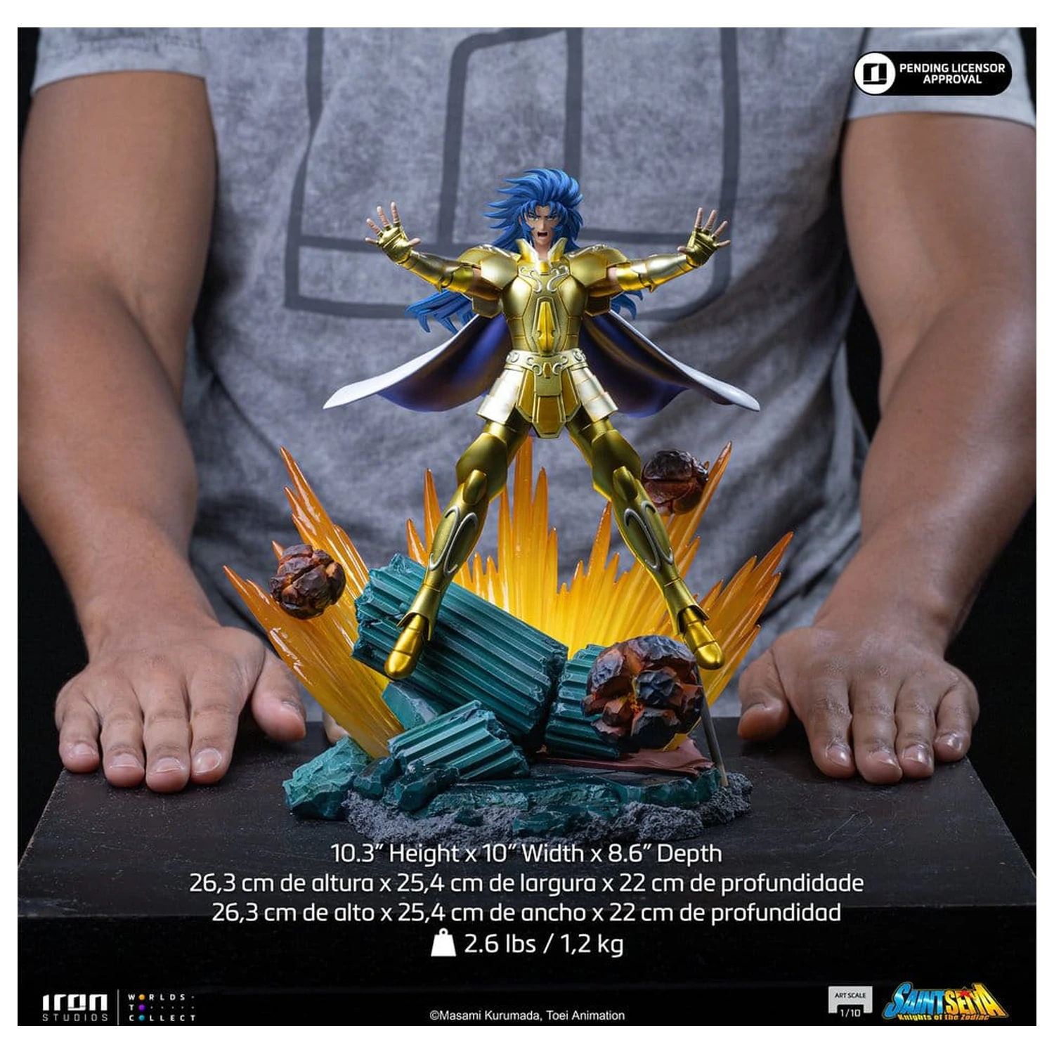 Saint Seiya Art Scale 1/10 Gemini Saga szobor figura 26 cm termékfotó