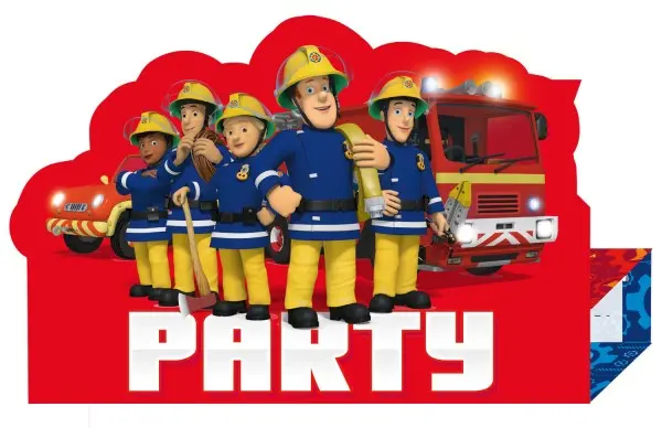 Sam a tűzoltó Party Meghívó 8 db-os termékfotó